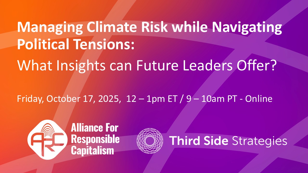 Managing Climate Risk while Navigating Political Tensions