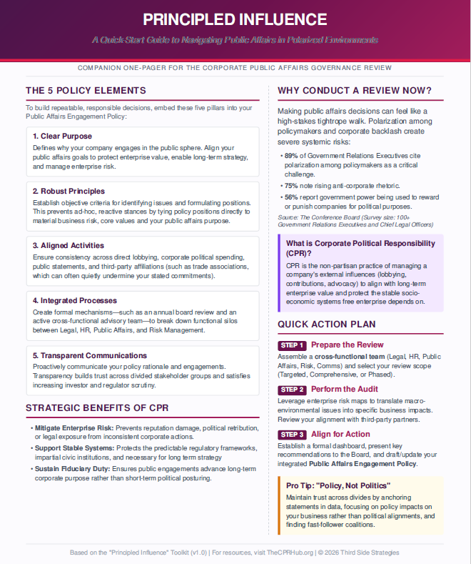 Principled Influence One-pager