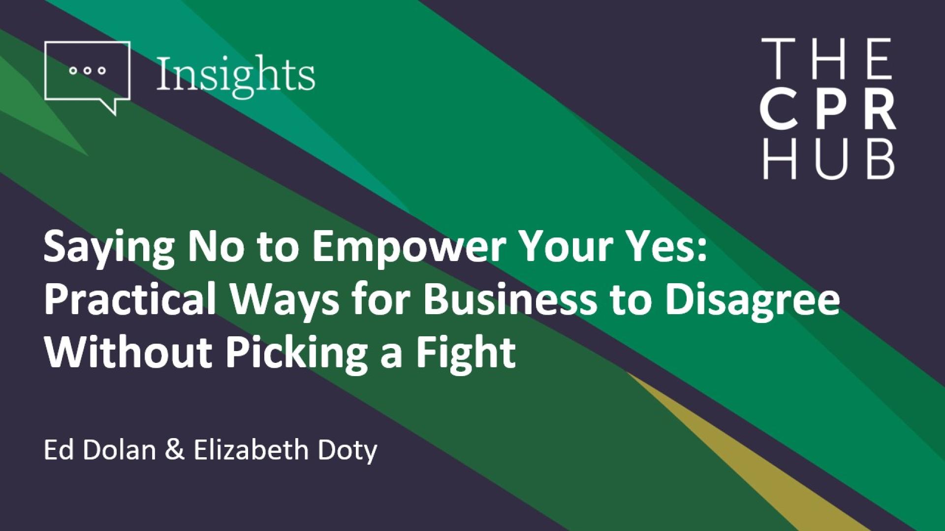 Saying No to Empower Your Yes