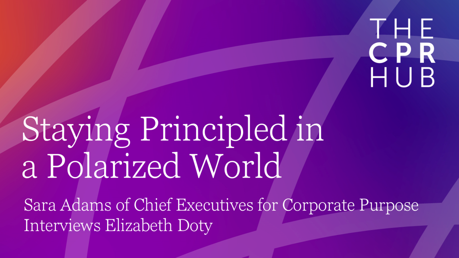 Staying Principled in a Polarized World